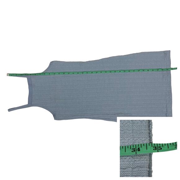 Zara Cable Weave Straight Neck Dress - Blue - Medium - Picture 5 of 9